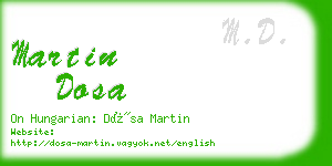 martin dosa business card